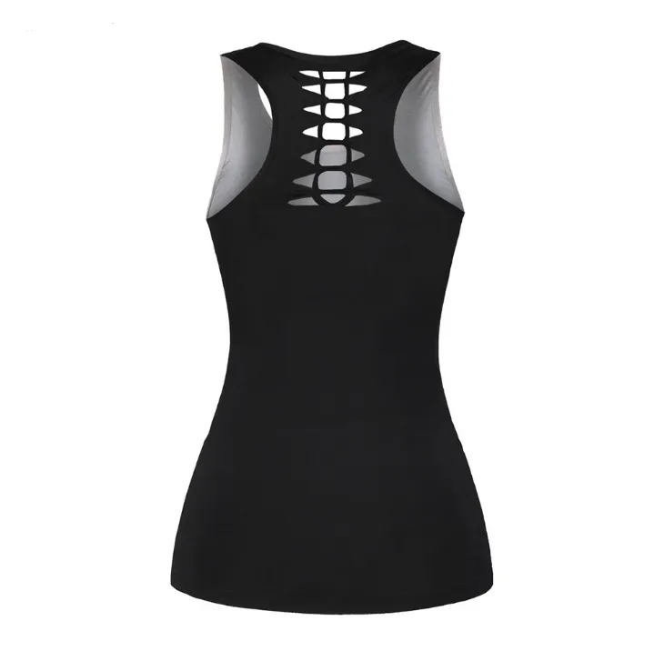 3D digital printing hollowwork vest vest slim backless top