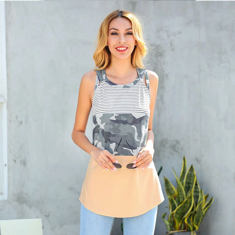 Leopard stitching top