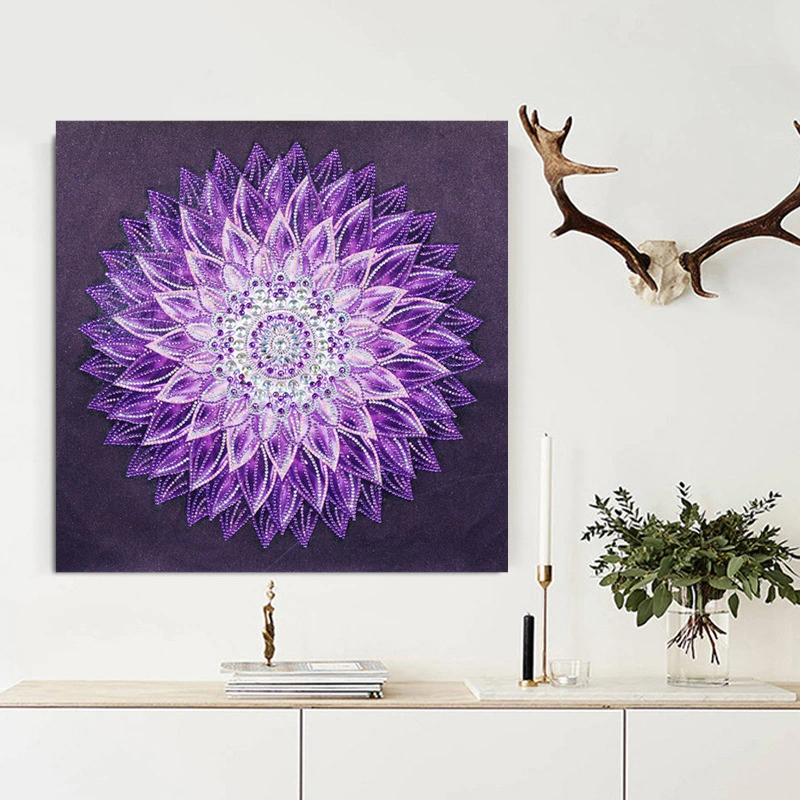 Purple Sparkle Mandala | Special Shape | Diamond Painting