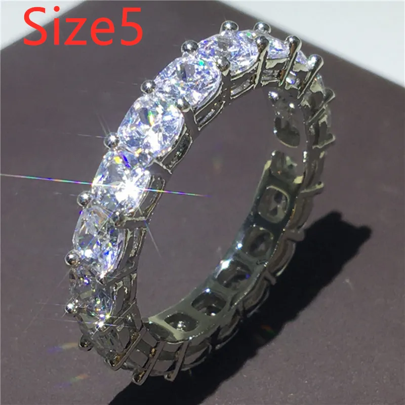 Handmade Eternity Promise ring r AAAA cz