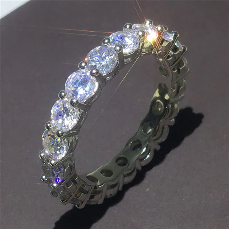 Handmade Eternity Promise ring r AAAA cz