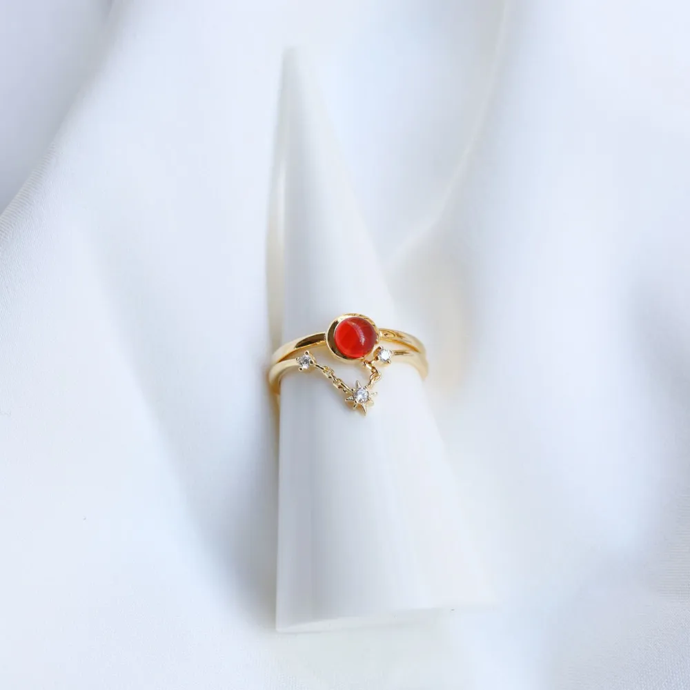 Christmas Sun Moon Star Ring