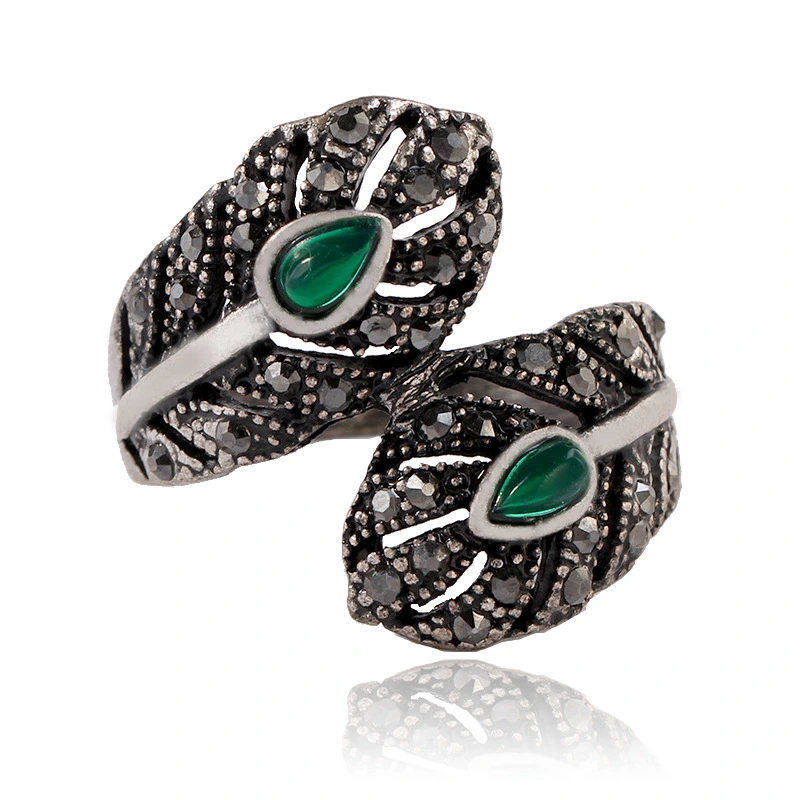 Hollow Feather Index Finger Ring