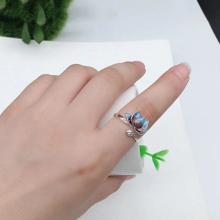 Blue lotus  ring
