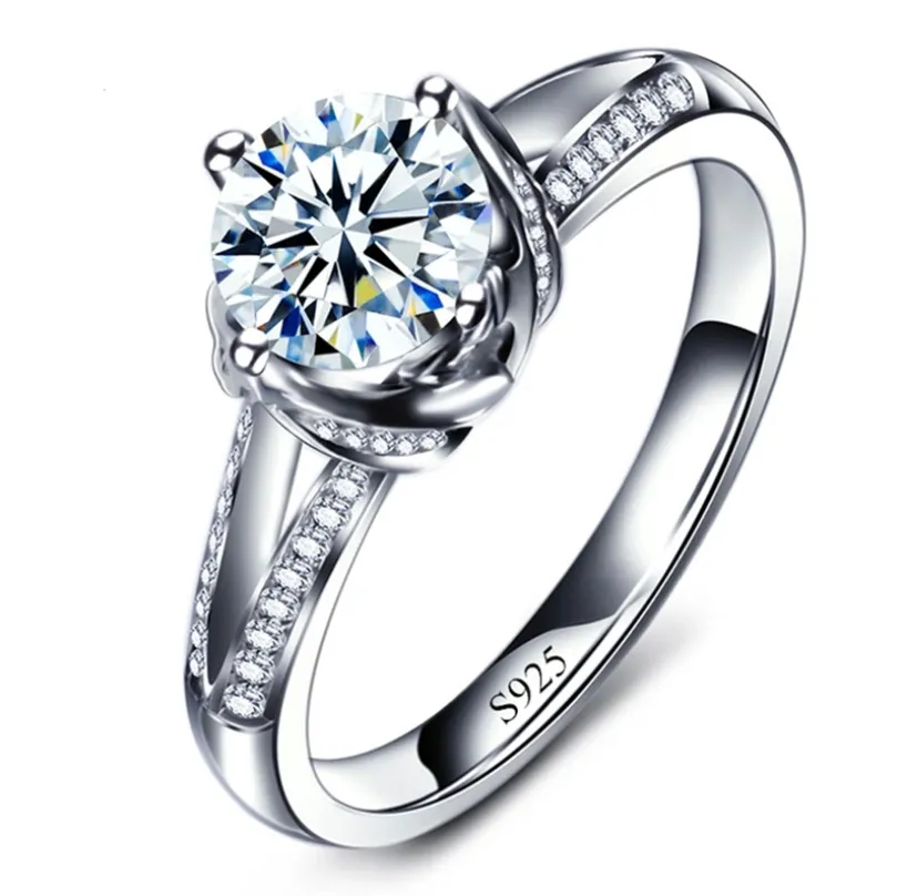 MDEAN Fashion Trend Jewelry Platinum Fashion Jewelry Exquisite 3A Zircon Ring MSR098