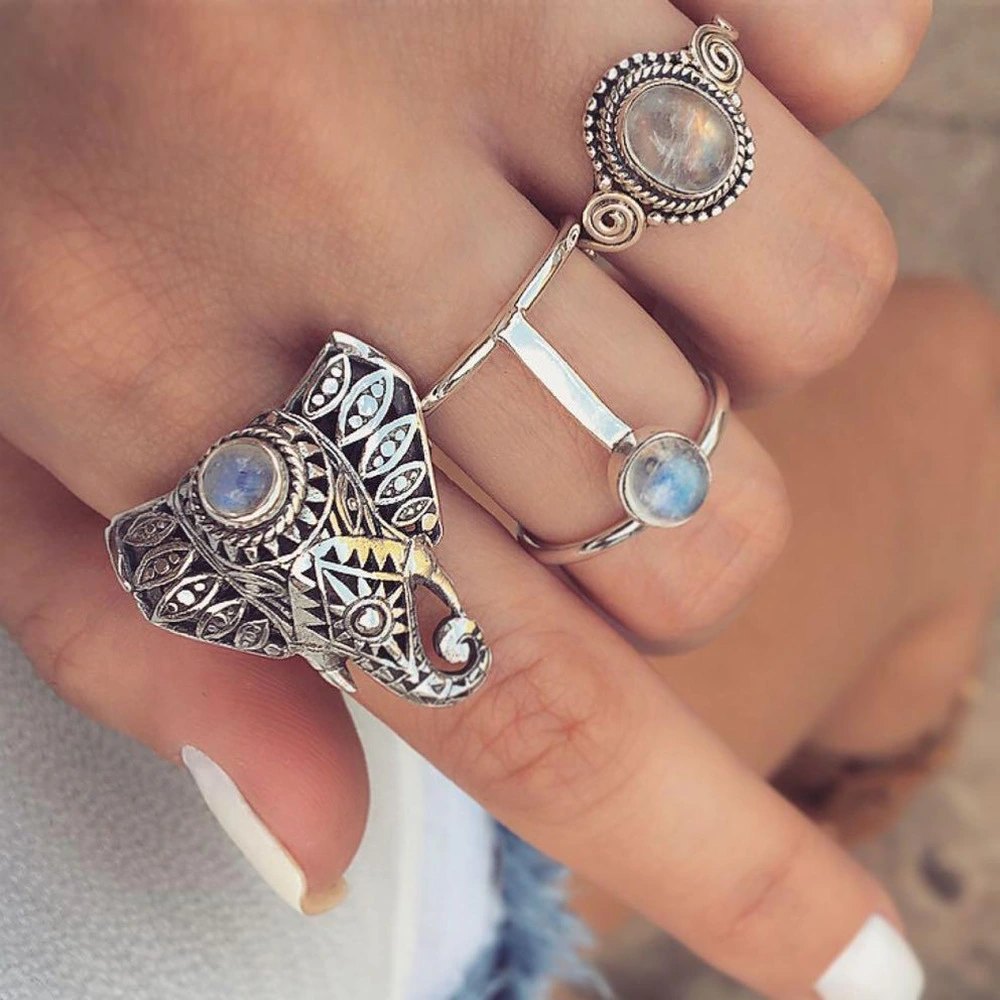Elephant jewel ring