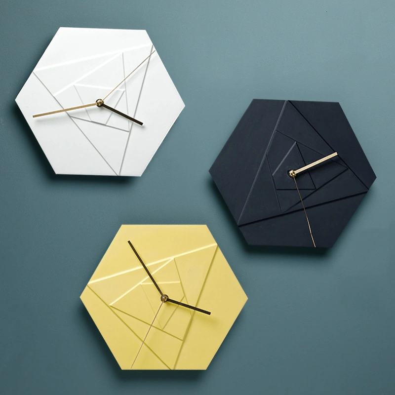 Perforated ceramic wall clock