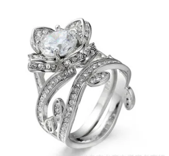 Creative rose zircon jewelry ring
