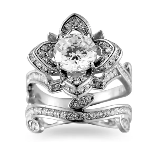 Creative rose zircon jewelry ring