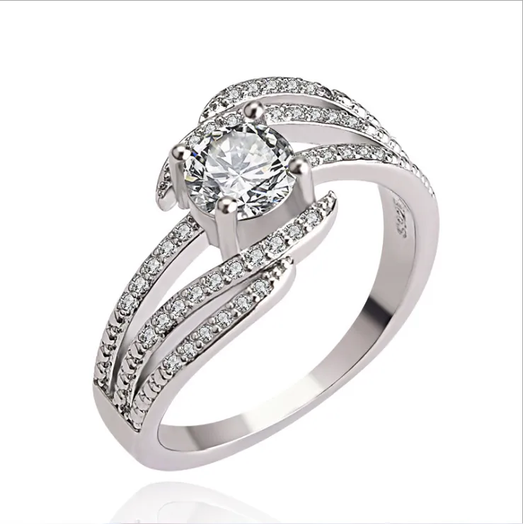 S925 silver and diamond ring