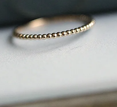 Copper plated 14k yellow gold ring Japanese ultra-fine water pearl ring ring