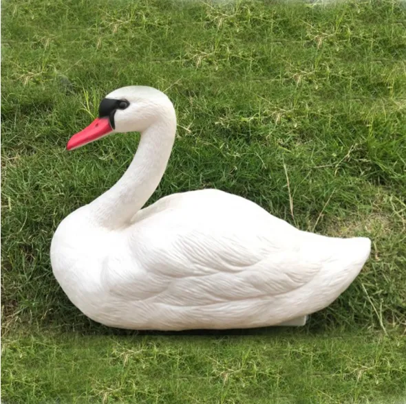 Garden Decoration Plastic White Swan