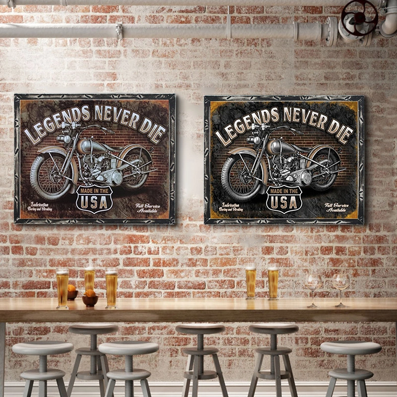 Iron painting retro nostalgic wrought iron mural