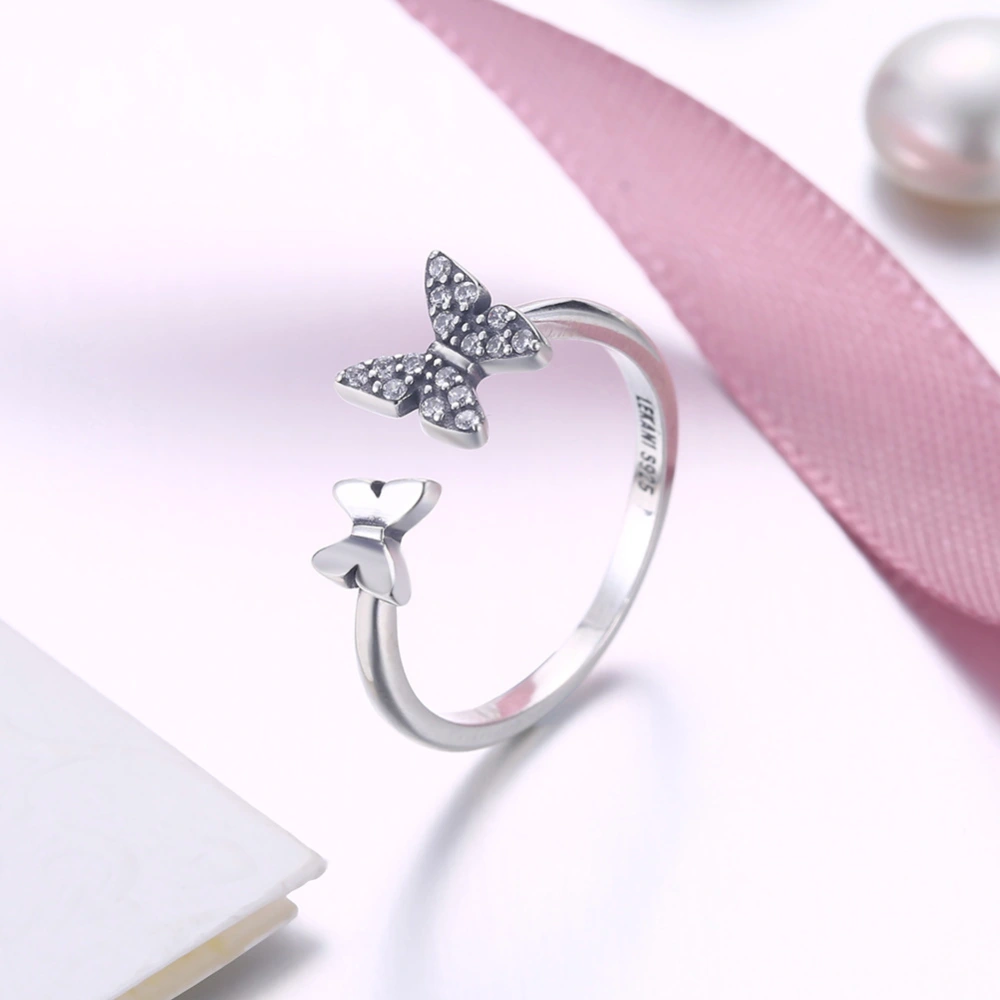 European and American Retro Butterfly Adjustable Ring Bracelet