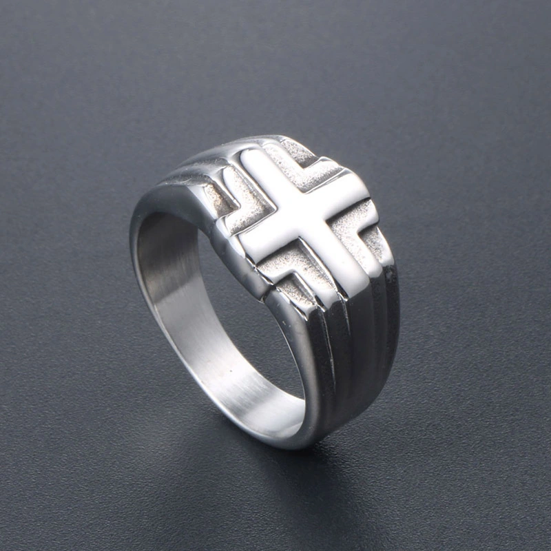 Men's Cross Titanium Steel Ring