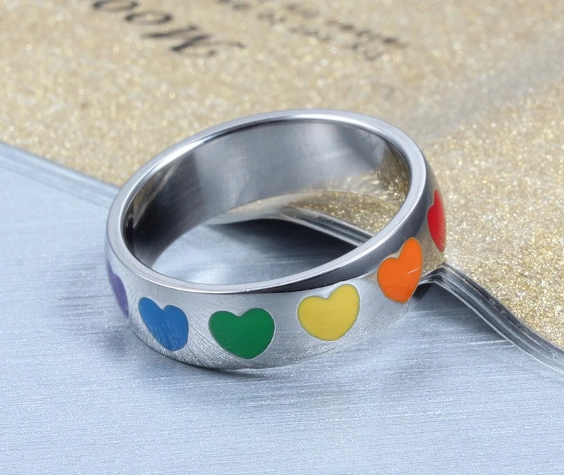 Epoxy Color Heart Ring