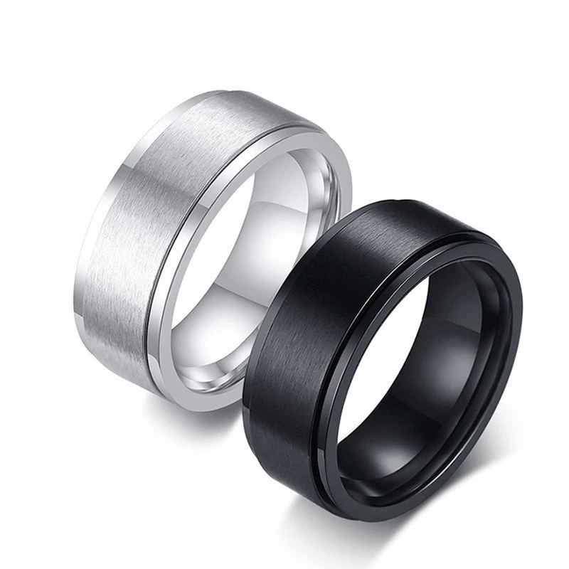 Stainless Steel Ring With Swivel Index Finger Joint