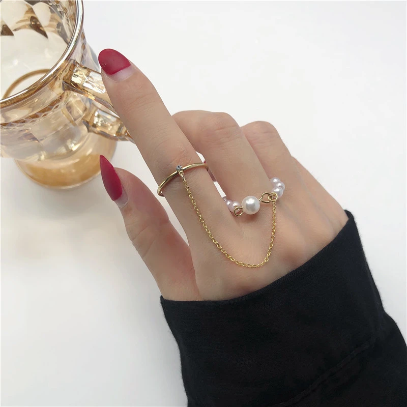 One-Piece Double Ring Conjoined Opening Adjustable Ring