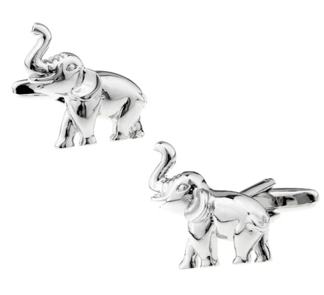 Animal Series Silver Elephant Cufflinks