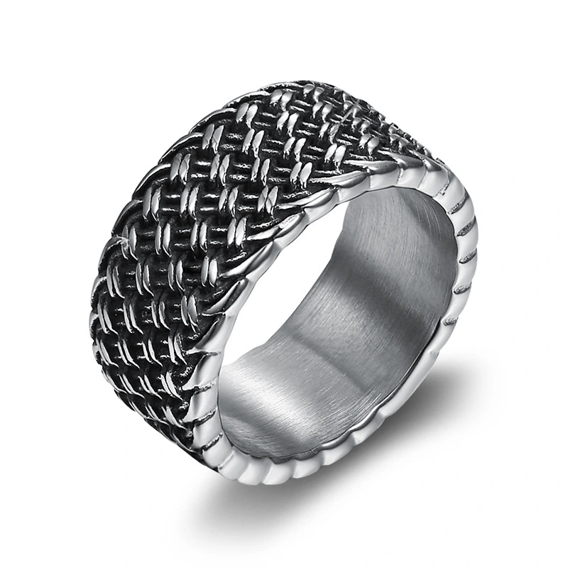 Circle Ring Stainless Steel Men's Retro Ring