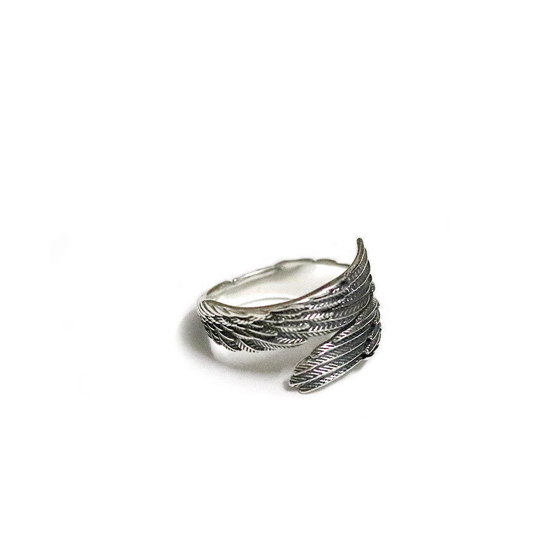 Guardian Couple Sterling Silver Ring Angel Wings Wings Pair Ring