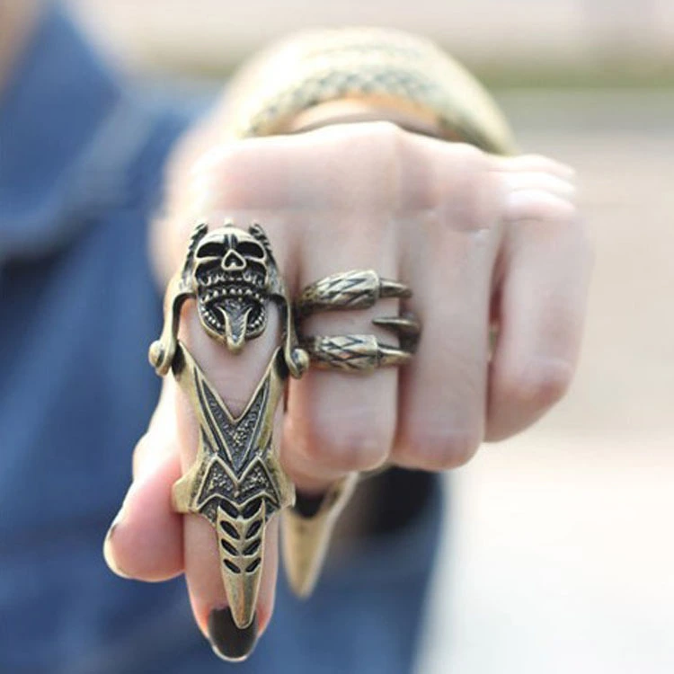 Non-mainstream Metal Retro Skull Joint Ring