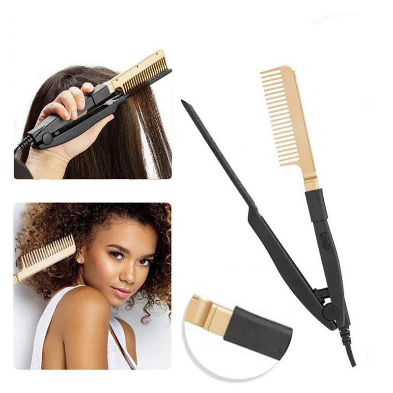 Wet and dry fast electric straightening comb