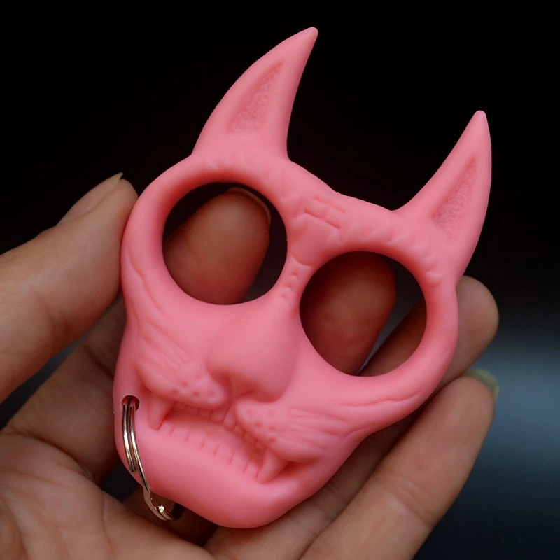 Plastic tiger head key ring fist buckle