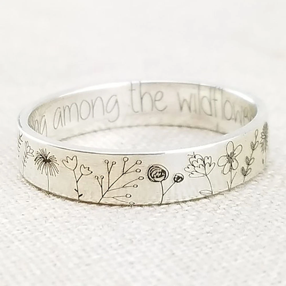 Your Wild Flower Garden Flower Ring Alloy