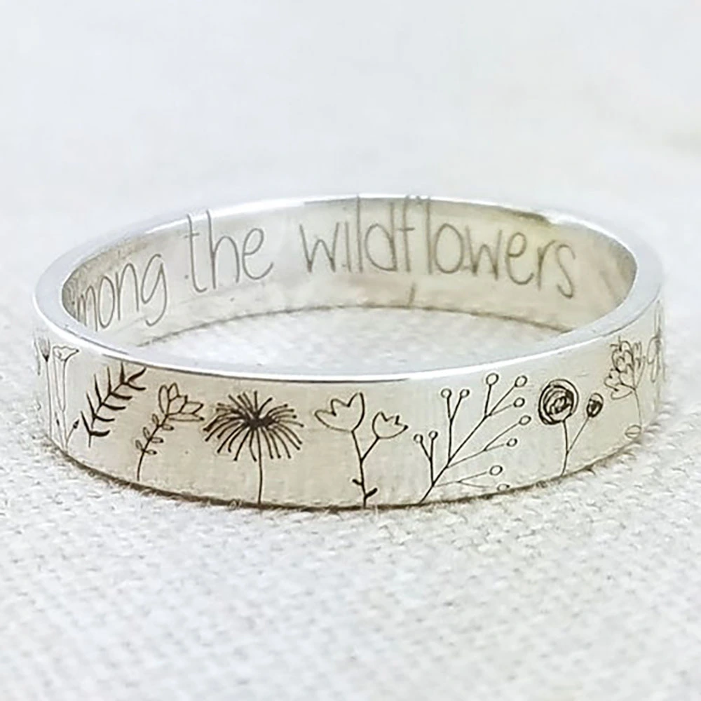 Your Wild Flower Garden Flower Ring Alloy