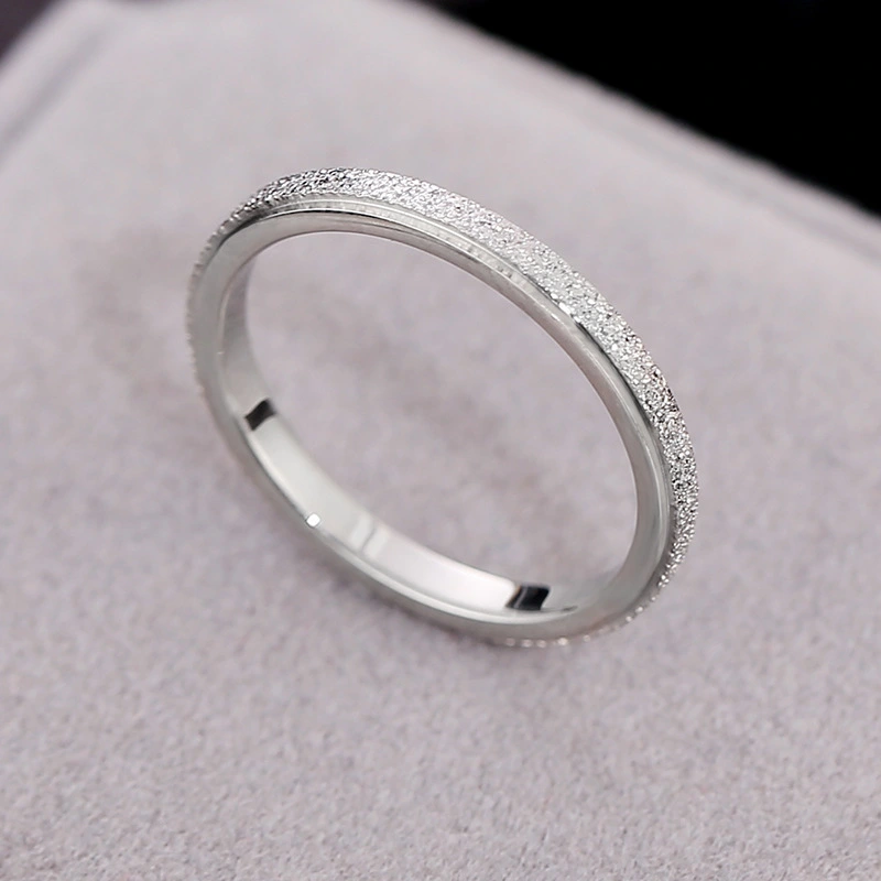 Japan And South Korea Simple Titanium Steel Ring Female Tide Matte Smooth Plain Ring Ins Does Not Fade Lucky Cat Index Finger Couple Ring