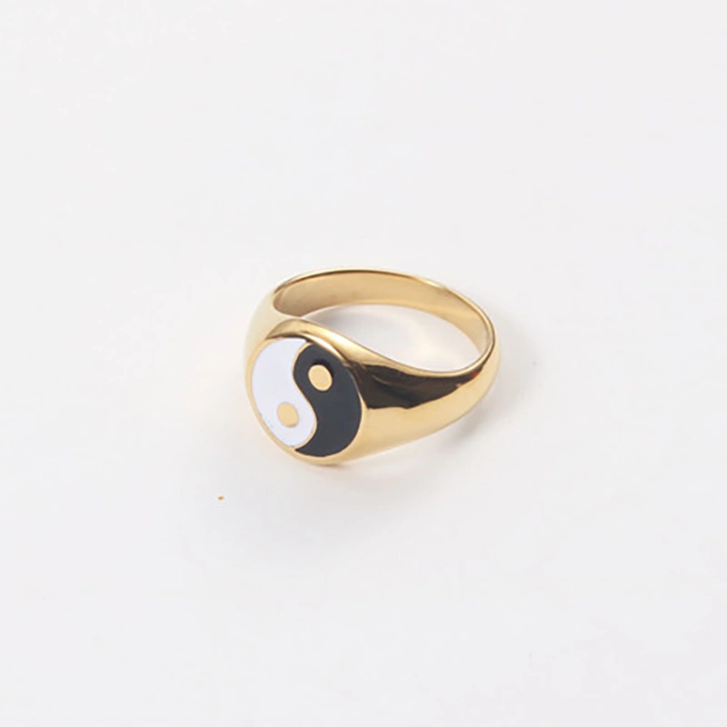 Waterproof 18K Gold Plated Stainless Steel Ring