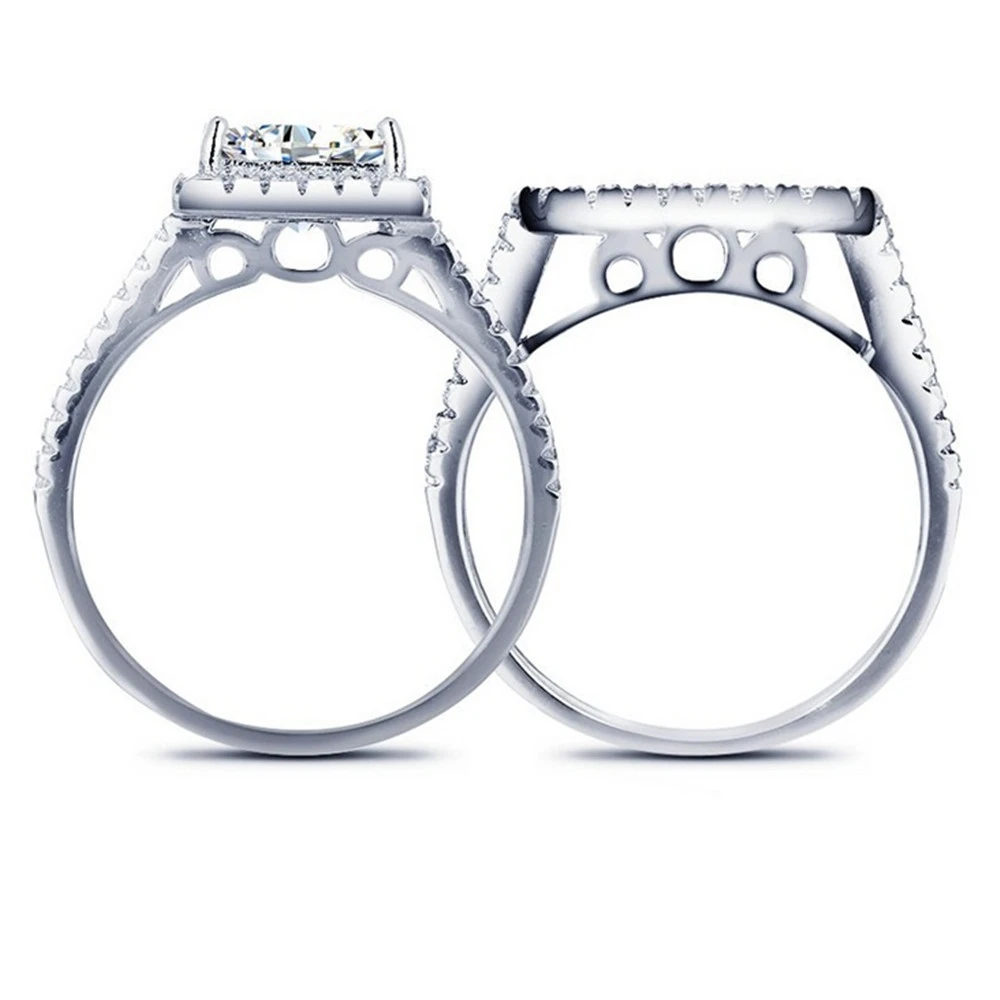 Wish hot new cross-border exclusive inlaid zircon ladies ring engagement ring factory direct wholesale