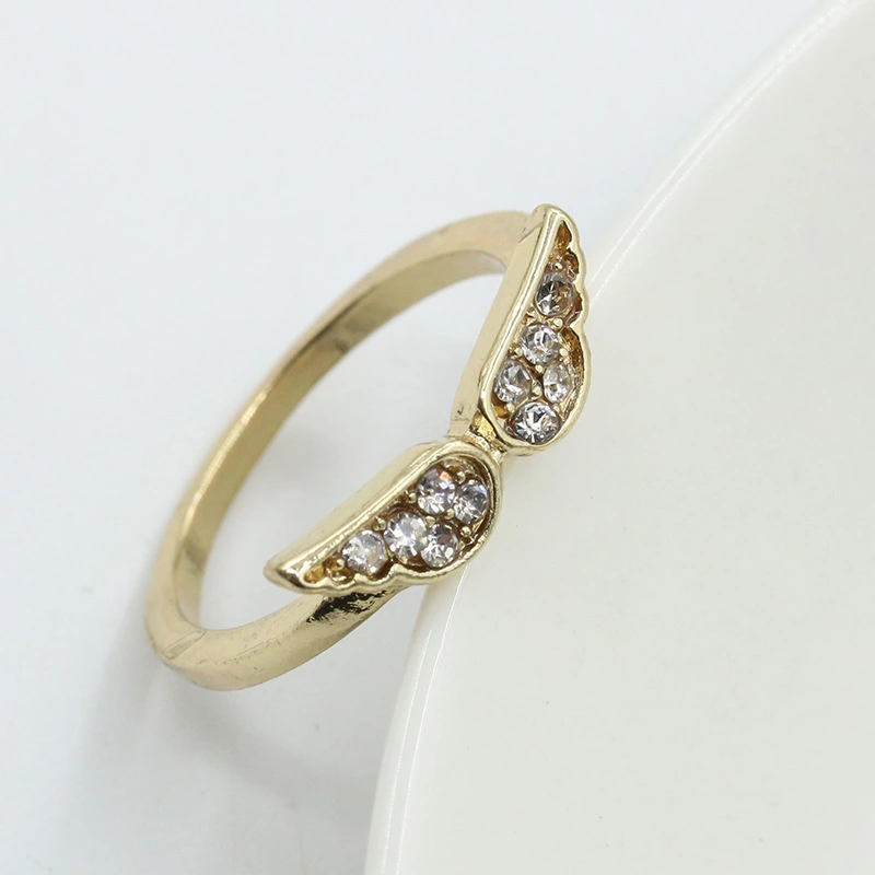 Diamond Angel Wing Ring