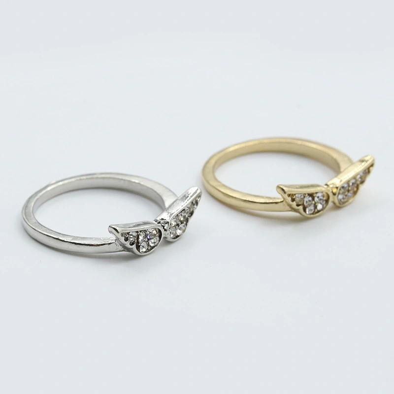 Diamond Angel Wing Ring