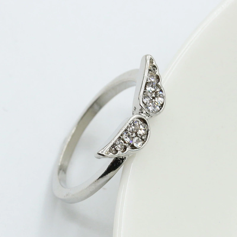 Diamond Angel Wing Ring