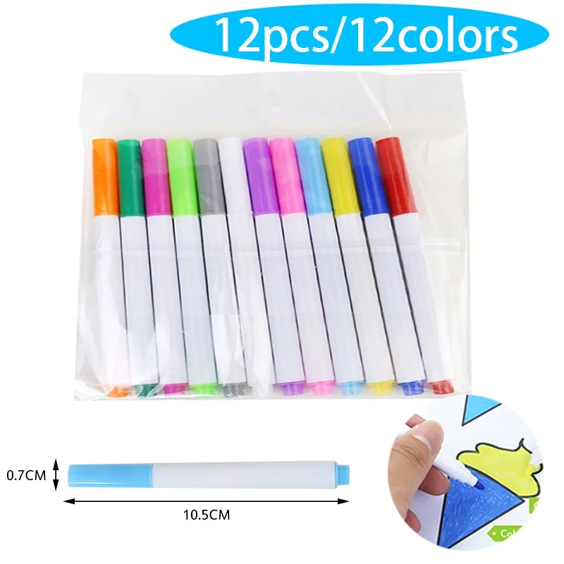 12 dust-free liquid chalk painting pens