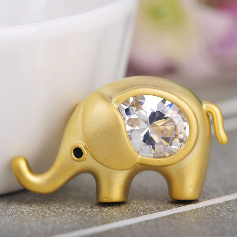 Cute little elephant copper brooch