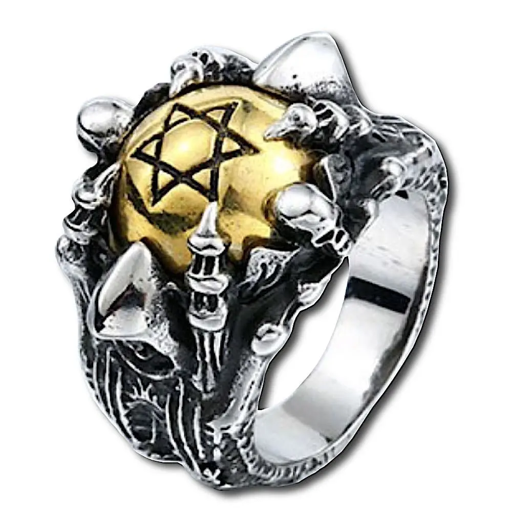 Gold Pentagram Ring