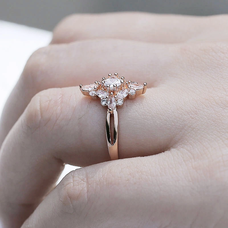Rose Gold Zircon Ring