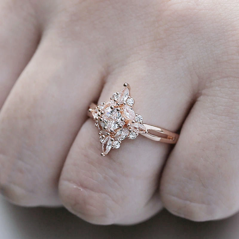 Rose Gold Zircon Ring