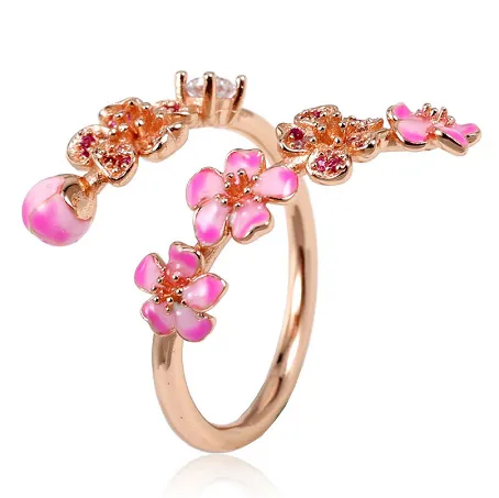 Flower petal flower ring