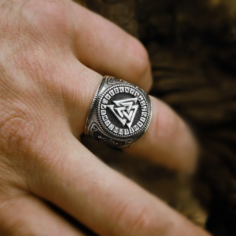 European and American symbol Viking Odin alloy ring