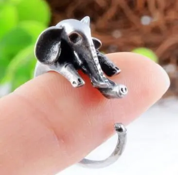 New foreign trade hot soft alloy plating brushed ancient tin adjustable animal long nose ring