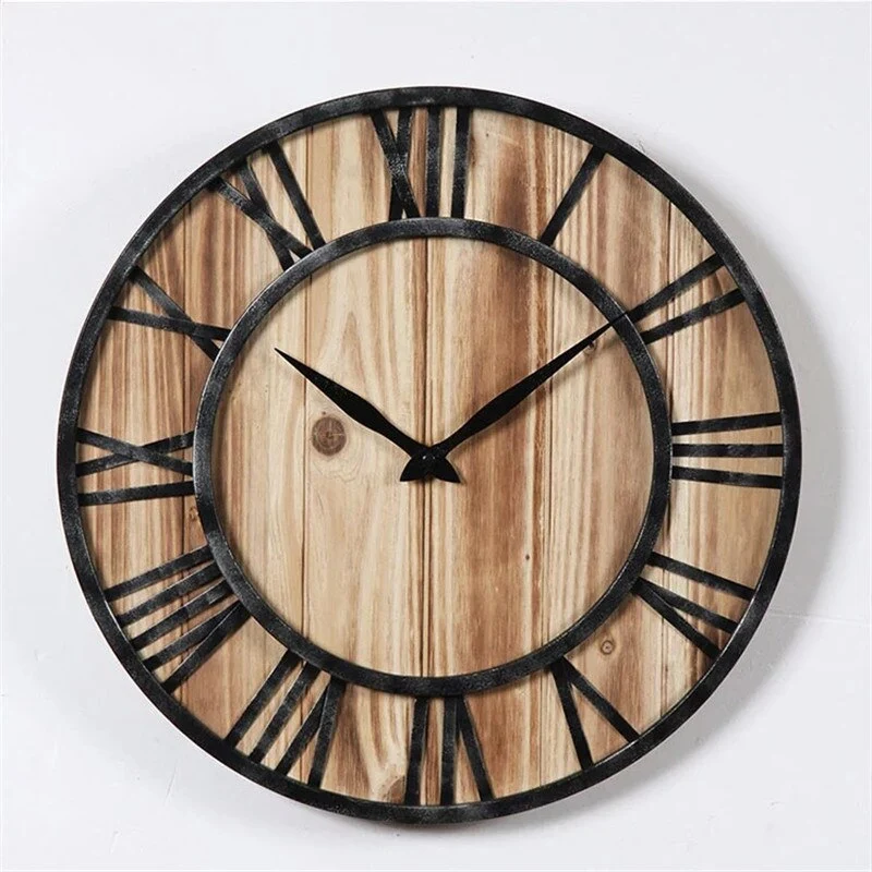 Retro wall clock creative metal decorative wall clock