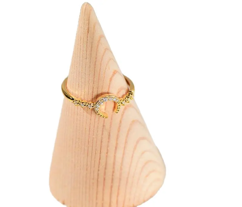 Sterling silver s925 electroplated 18K gold inlaid with diamonds