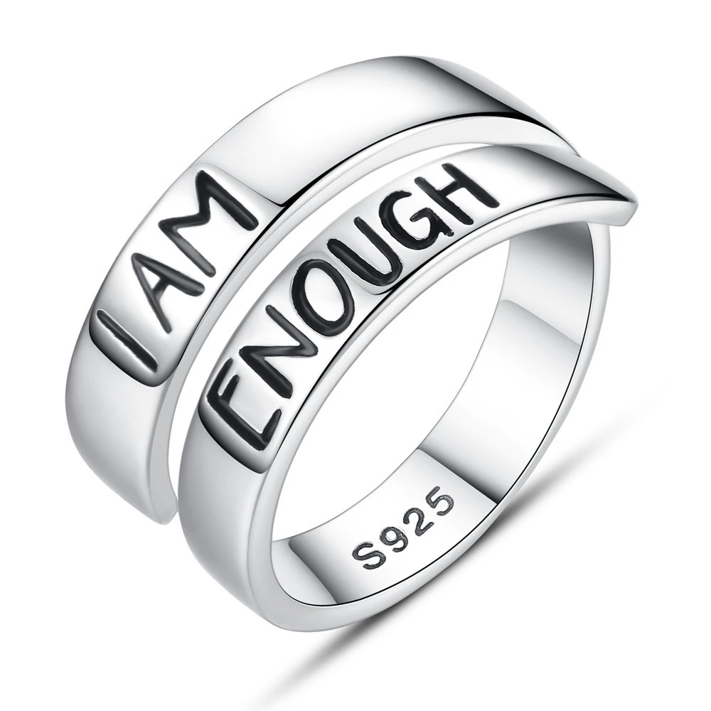 S925 sterling silver Alphabet ring