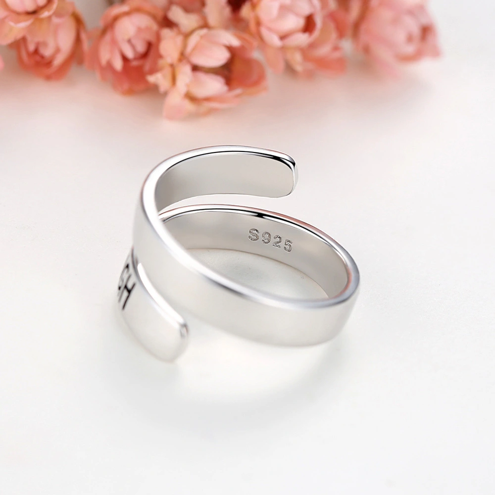 S925 sterling silver Alphabet ring