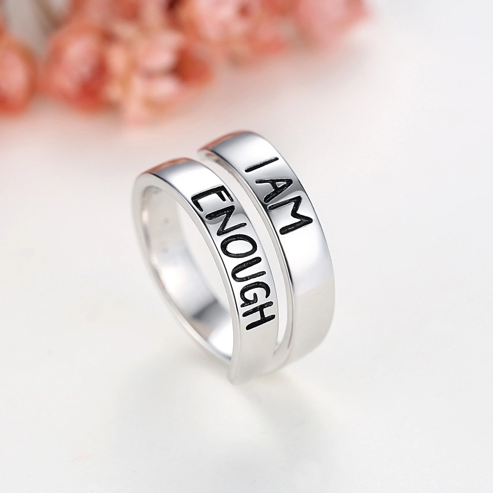 S925 sterling silver Alphabet ring