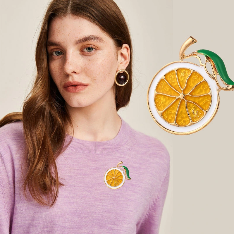 Lemon Fruit Brooch Simple Alloy Suit High-End Brooch Brooch